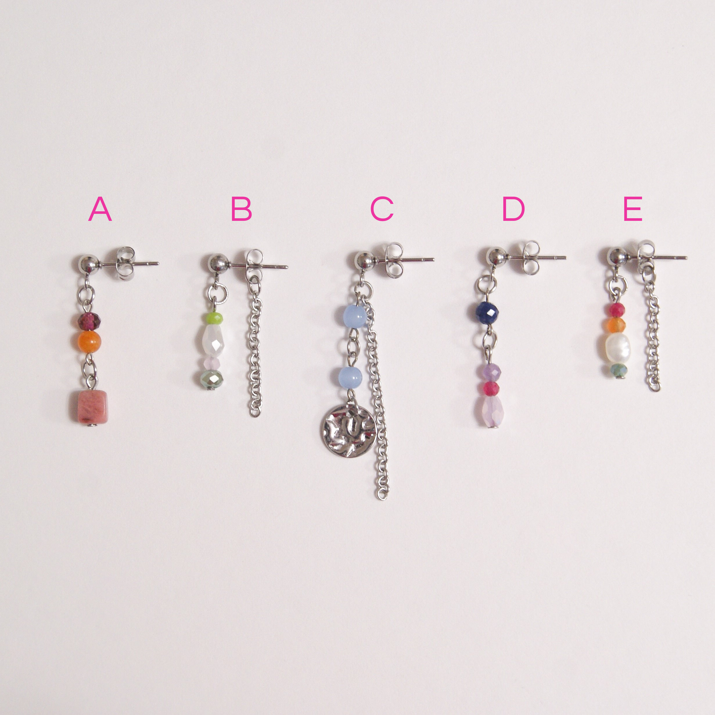 Glowy baby - clous d'oreilles argent