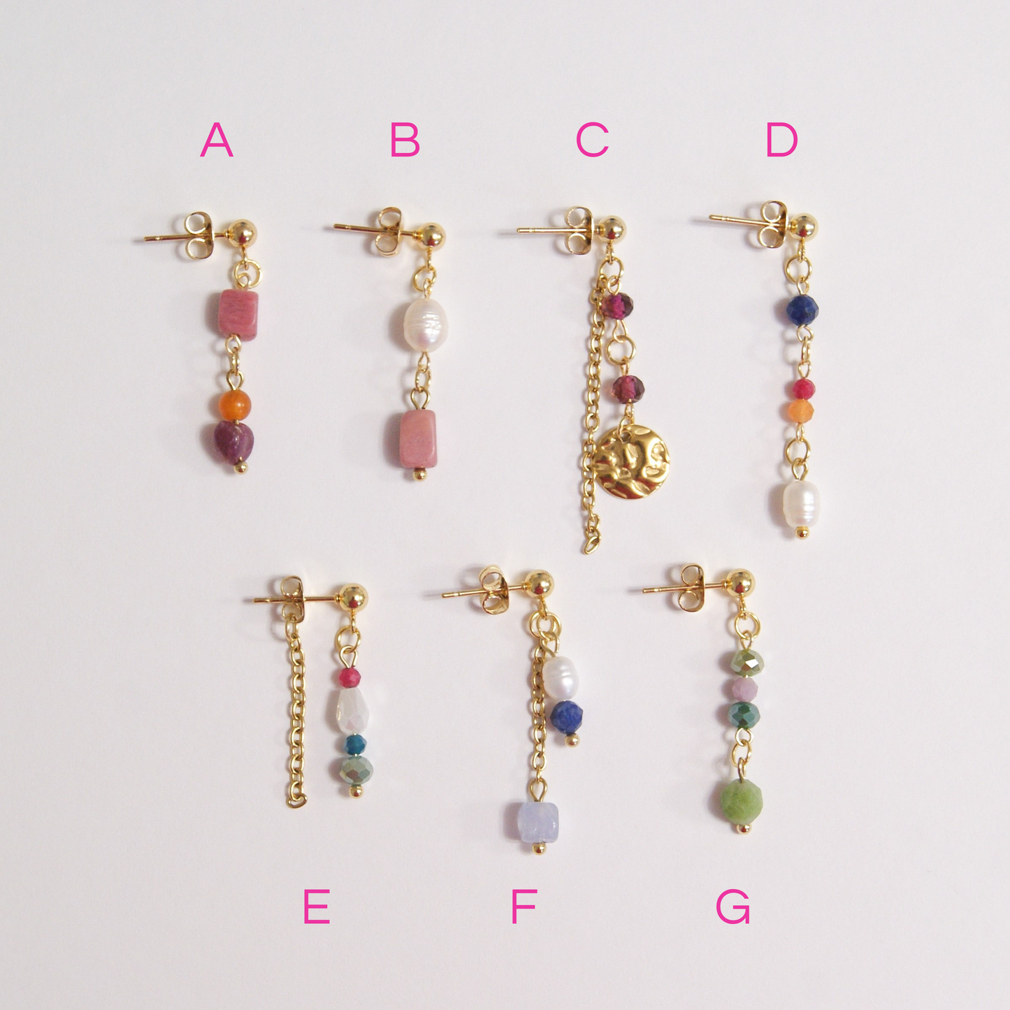 Glowy baby - clous d'oreilles or