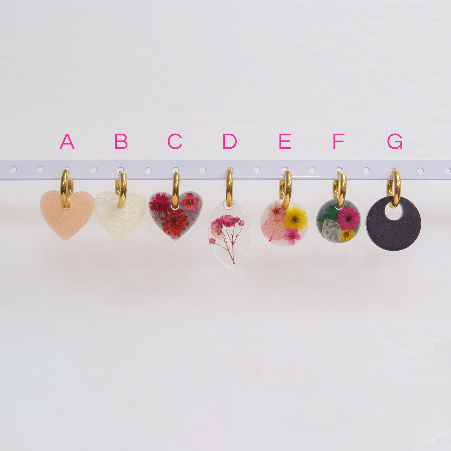 Boucles d'oreilles résine